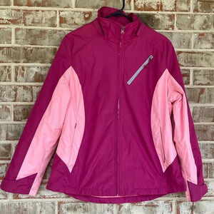 HB Sport Pink ColorBlock Fleece Lined Windbreaker